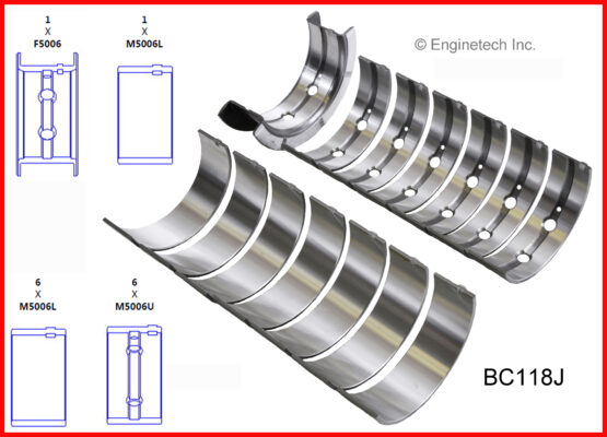 Engine Crankshaft Main Bearing Set