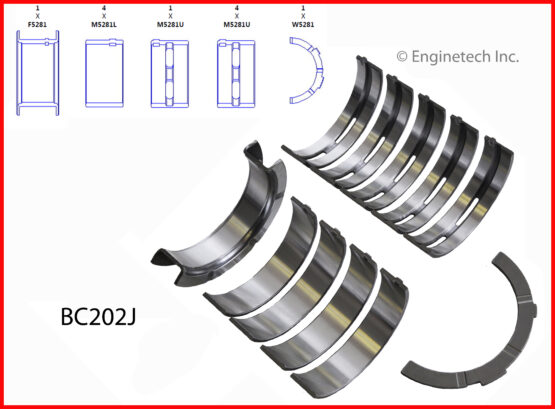 Engine Crankshaft Main Bearing Set